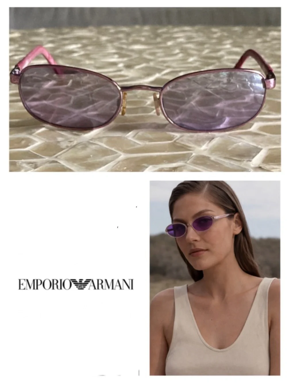 EMPORIO ARMANI 168 Sunglasses in 1272 ‘purple mirro red shiny pink’